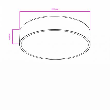Brilagi - Plafonnier LED pour salle de bains POOL LED/24W/230V 3000/4000/5500K Ø 30 cm IP54 noir