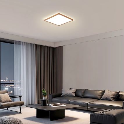 Brilagi - Plafonnier LED pour salle de bains ULTRA SLIM LED/18W/230V 30x30 cm or rose IP54