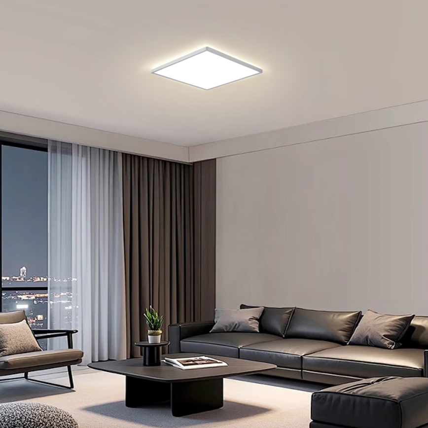 Brilagi - Plafonnier LED pour salle de bains ULTRA SLIM LED/24W/230V 42x42 cm argenté IP54