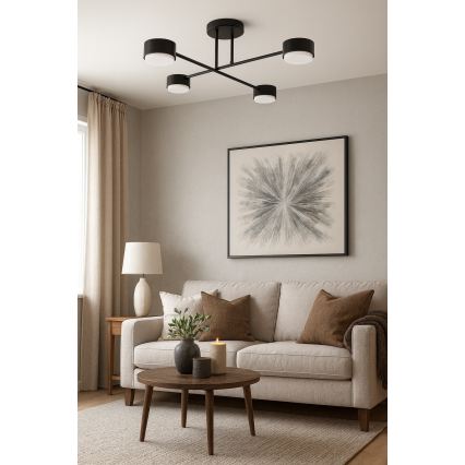 Brilagi - Plafonnier LED RGB+CCT dimmable MONO 4xGX53/14W/230V 2700-6500K Wi-Fi Tuya noir