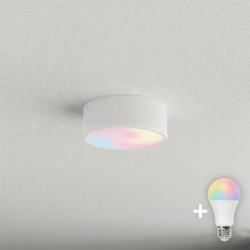 Brilagi - Plafonnier LED RGBW CLARE à intensité variable 1xE27/9W/230V 2700-6500K Ø 20 cm Wi-Fi blanc