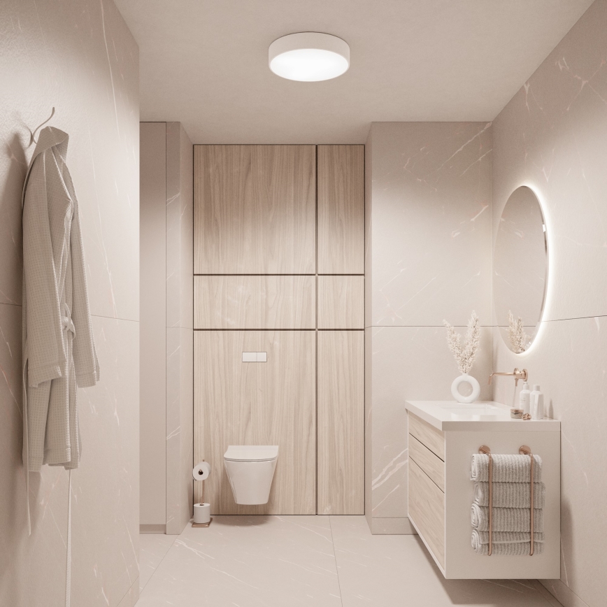 Brilagi - Plafonnier LED RGBW dimmable pour salle de bains CLARE 3xE27/9W/230V 2700-6500K Ø 40 cm IP54 Wi-Fi blanc