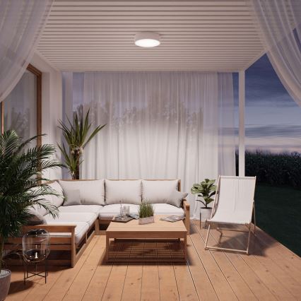 Brilagi - Plafonnier LED RGBW dimmable pour salle de bains CLARE 3xE27/9W/230V 2700-6500K Ø 40 cm IP54 Wi-Fi blanc