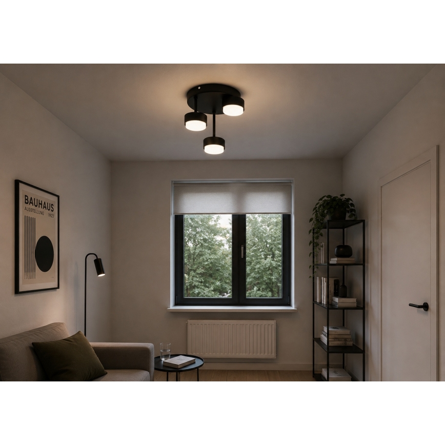 Brilagi - Plafonnier LED RGB+CCT dimmable MONO 3x GX53/14W/230V 2700-6500K Wi-Fi Tuya noir