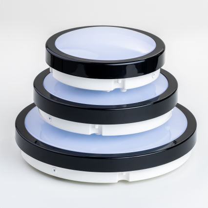 Brilagi - Plafonnier LED salle de bain PERA LED/12W/230V d. 18 cm IP65 noir
