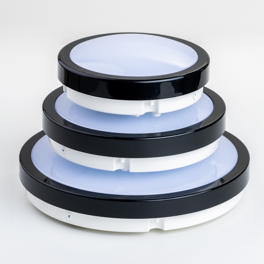 Brilagi - Plafonnier LED salle de bain PERA LED/12W/230V d. 18 cm IP65 noir