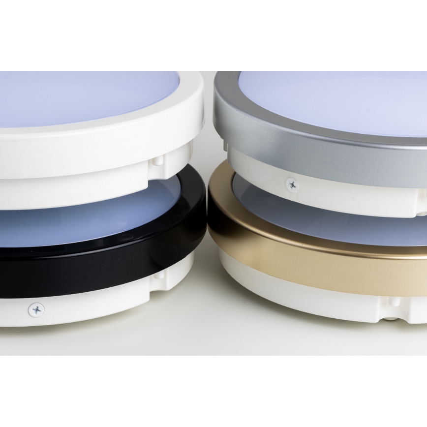 Brilagi - Plafonnier LED salle de bain PERA LED/18W/230V d. 22 cm IP65 noir