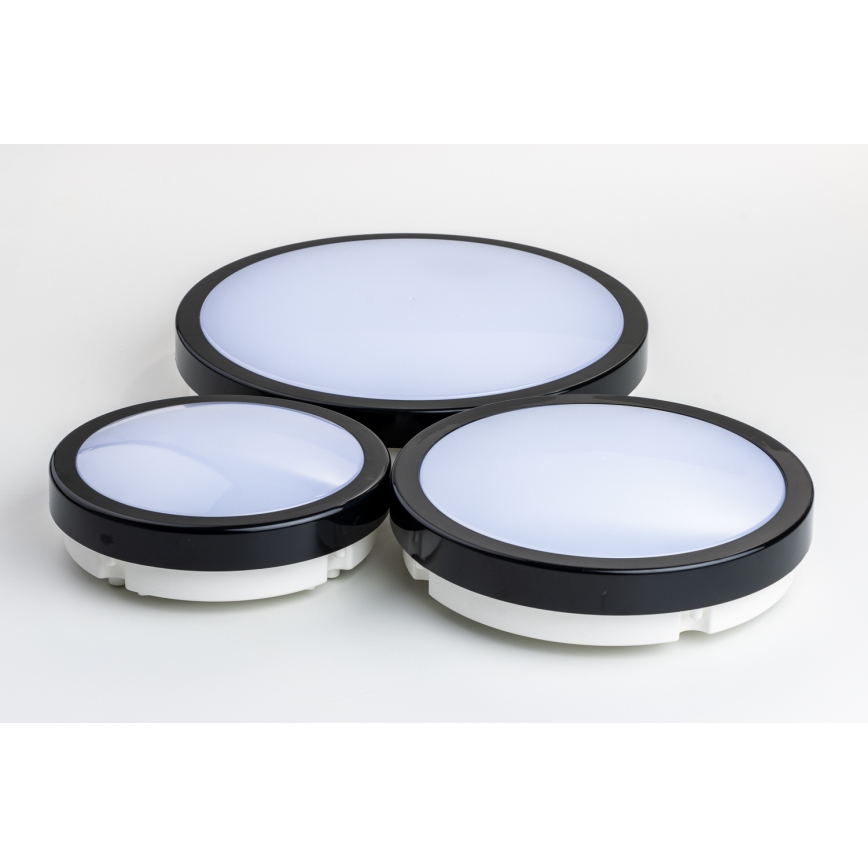 Brilagi - Plafonnier LED salle de bain PERA LED/18W/230V d. 22 cm IP65 noir