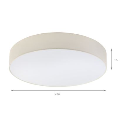 Brilagi - Plafonnier LED SIRIJA 6xE27/60W/230V Ø 80 cm crème