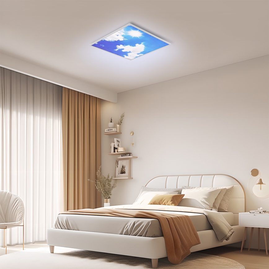 Brilagi - Plafonnier LED SLIMFRAME LED/58W/230V 60x60 cm argenté/bleu