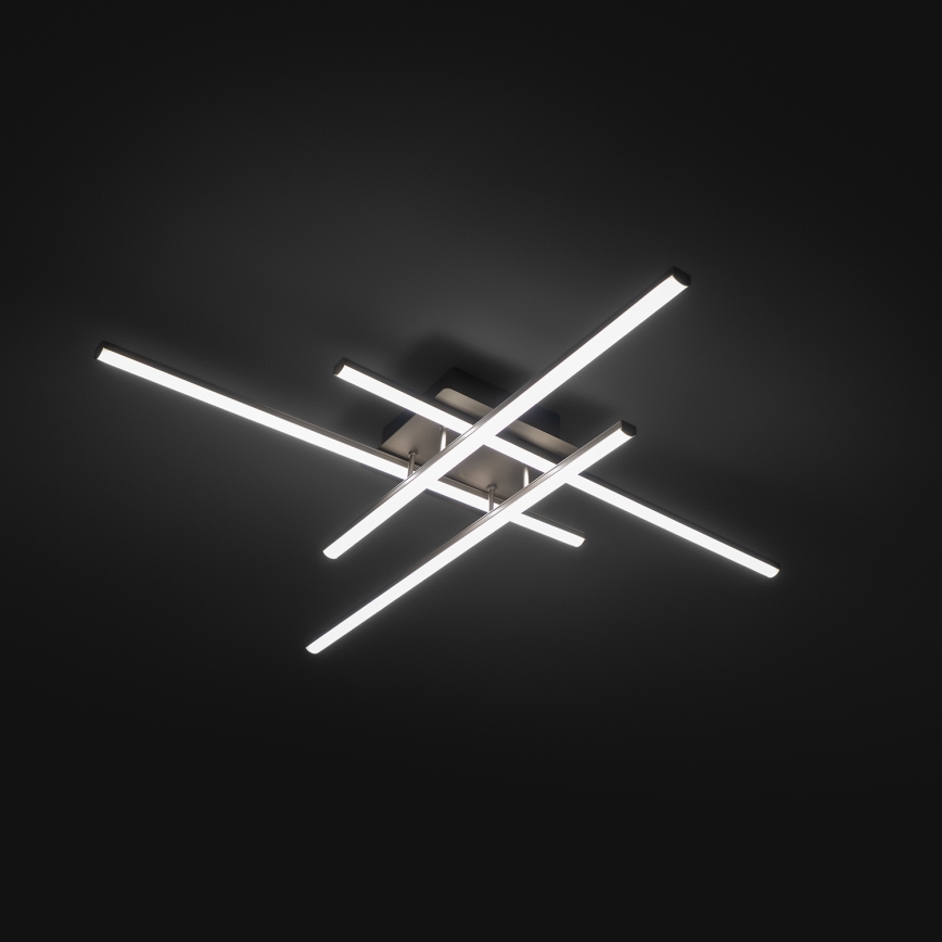 Brilagi - Plafonnier STRIPES LED/37W/230V 68x68 cm argenté