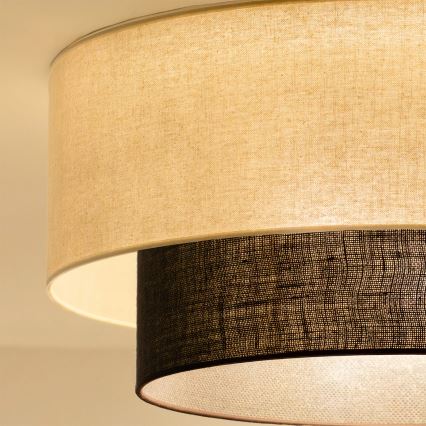 Brilagi - Plafonnier LED Style bohème 3xE27/15W/230V Ø 60 cm crème/marron