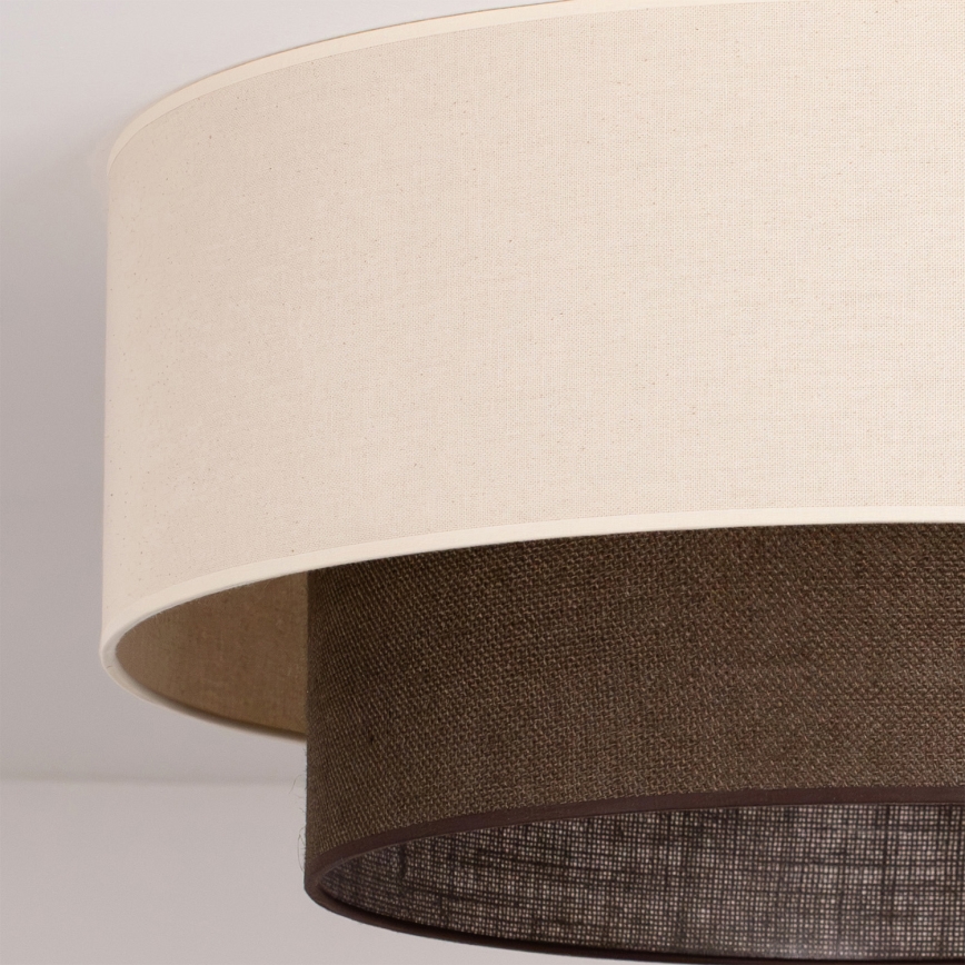 Brilagi - Plafonnier LED Style bohème 3xE27/15W/230V Ø 60 cm crème/marron