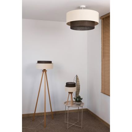 Brilagi - Plafonnier LED style BOHO, 3xE27/15W/230V, Ø 60 cm, crème/marron