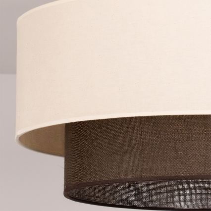 Brilagi - Plafonnier LED style BOHO, 3xE27/15W/230V, Ø 60 cm, crème/marron