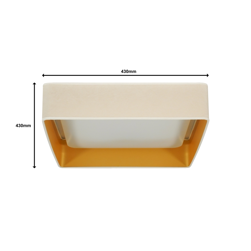 Brilagi - Plafonnier LED VELVET SQUARE LED/24W/230V 43x43 cm crème