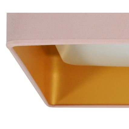 Brilagi - Plafonnier LED VELVET SQUARE LED/24W/230V 43 x 43 cm rose