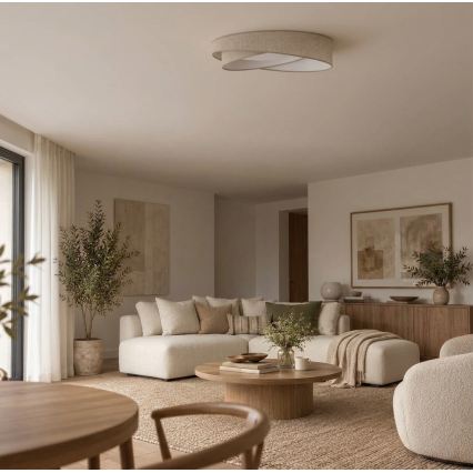 BRILAGI - Plafonnier LED VELVET TWIST LED/24W/230V 4000K Ø 55 cm beige