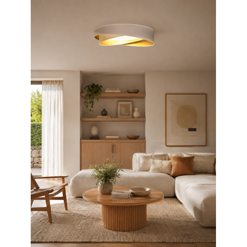 BRILAGI - Plafonnier LED VELVET TWIST LED/24W/230V 4000K Ø 55 cm blanc/doré