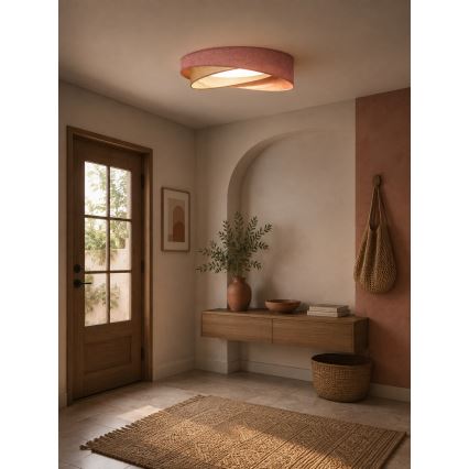 BRILAGI - Plafonnier LED VELVET TWIST LED/24W/230V 4000K Ø 55 cm rose/crème