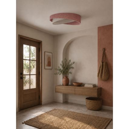 BRILAGI - Plafonnier LED VELVET TWIST LED/24W/230V 4000K Ø 55 cm rose/crème