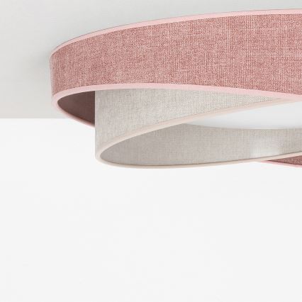 BRILAGI - Plafonnier LED VELVET TWIST LED/24W/230V 4000K Ø 55 cm rose/crème