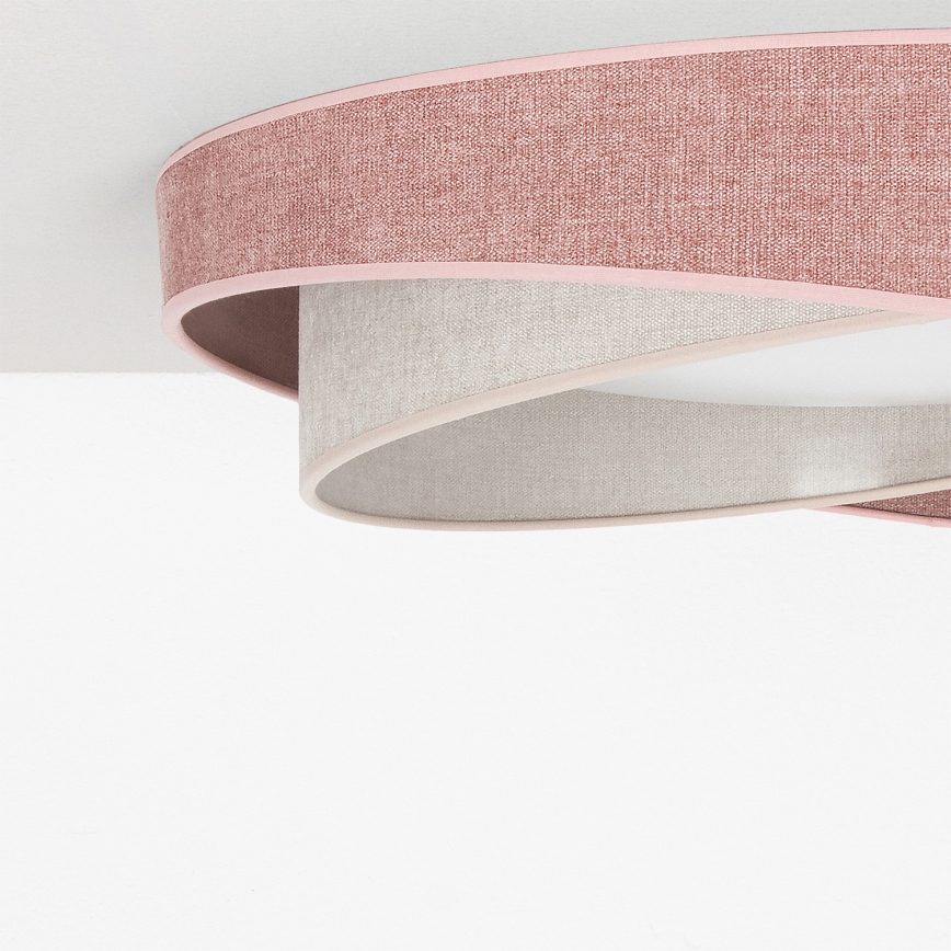 BRILAGI - Plafonnier LED VELVET TWIST LED/24W/230V 4000K Ø 55 cm rose/crème
