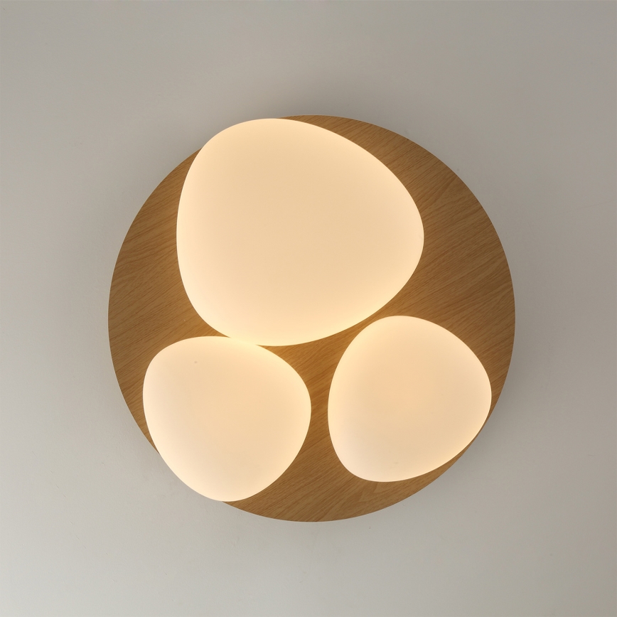 Brilagi - Plafonnier LED VISBY WOOD LED/36W/230V Ø 50 cm brun