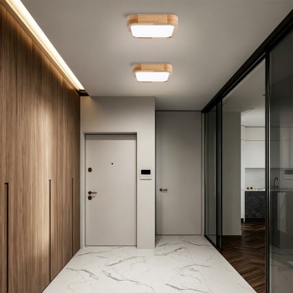 Brilagi - Plafonnier LED WOODLINE SQUARE LED/32W/230V 3000/4000/6000K chêne 30x30 cm