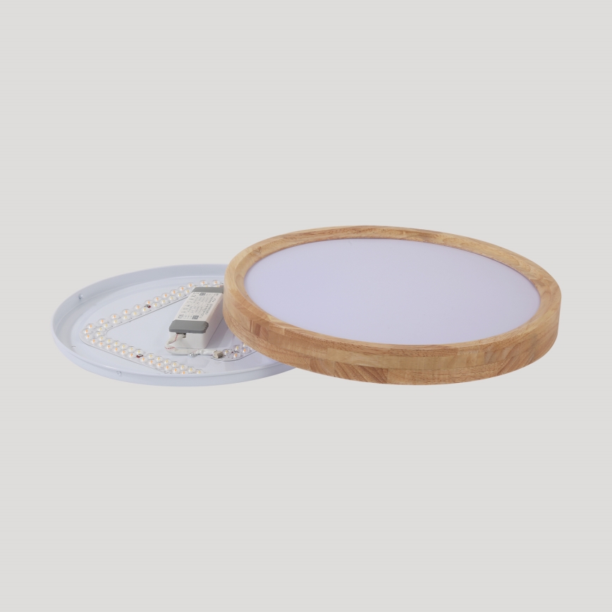 Brilagi - Plafonnier LED WOODROUND LED/30W/230V 3000/4000/6000K Ø 40 cm bois IRC 90
