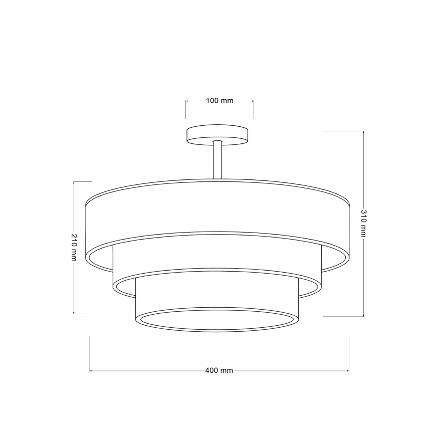 Brilagi - Plafonnier LUNETA 1xE27/60W/230V Ø 40 cm crème/doré