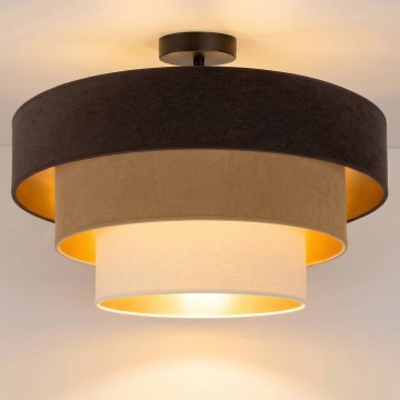 Brilagi - Plafonnier LUNETA 1xE27/60W/230V Ø 40 cm marron/beige/crème