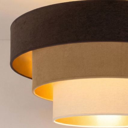 Brilagi - Plafonnier LUNETA 1xE27/60W/230V Ø 40 cm marron/beige/crème