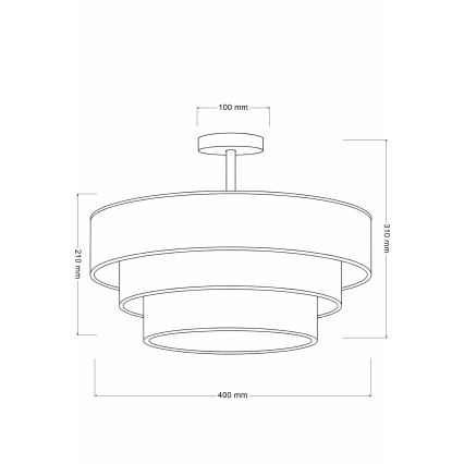 Brilagi - Plafonnier LUNETA 1xE27/60W/230V Ø 40 cm marron/beige/crème