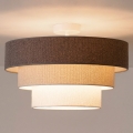 Brilagi - Plafonnier LUNETA à montage en surface 1xE27/60W/230V Ø 40 cm gris/crème/blanc