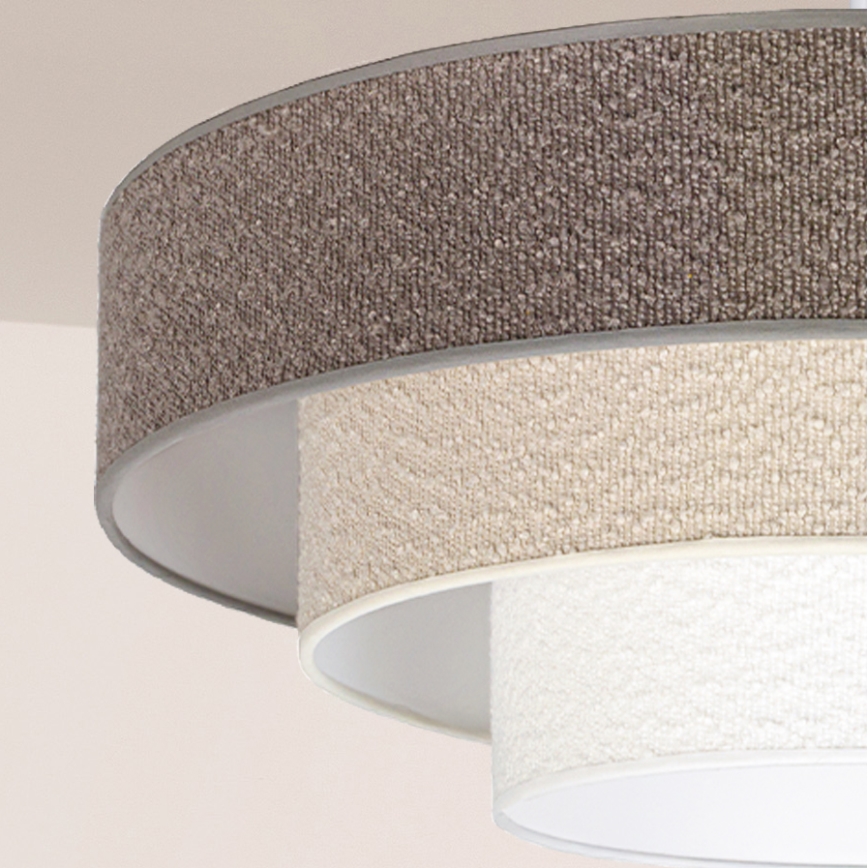 Brilagi - Plafonnier LUNETA à montage en surface 3xE27/60W/230V Ø 80 cm gris/crème/blanc