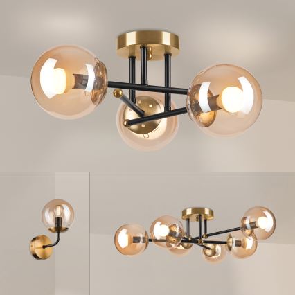 Brilagi - Plafonnier MALIVA 3xE14/15W/230V doré