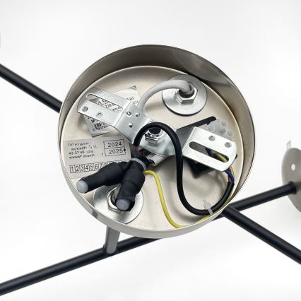 Brilagi - Plafonnier MALIVA 4xE14/15W/230V chrome mat/verre fumé