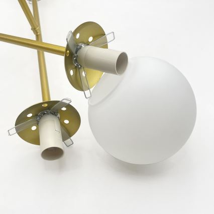 Brilagi - Plafonnier MALIVA 4xE14/15W/230V doré/blanc