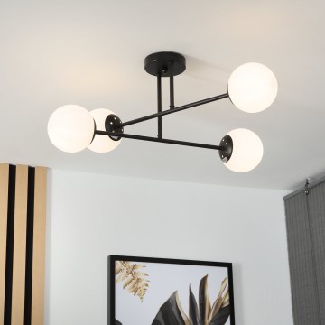 Brilagi - Plafonnier MALIVA 4xE14/15W/230V noir/blanc