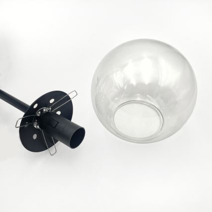 Brilagi - Plafonnier MALIVA 4xE14/15W/230V noir/transparent