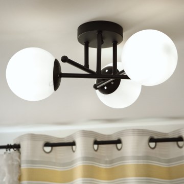 Brilagi - Plafonnier MALIVA à montage en surface 3xE14/15W/230V noir/blanc