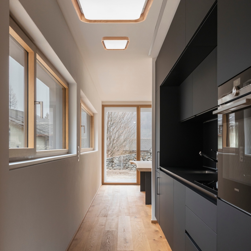 Brilagi - Plafonnier MANAROLA CUBIC LED/24W/230V 3000-6500K chêne + Télécommande