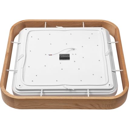 Brilagi - Plafonnier MANAROLA CUBIC LED/24W/230V 3000-6500K chêne + Télécommande