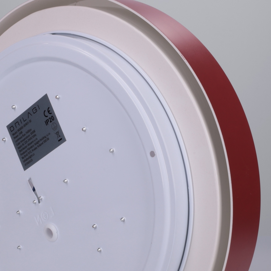 Brilagi - Plafonnier MATTEO LED 24W/230V Ø 31 cm rouge