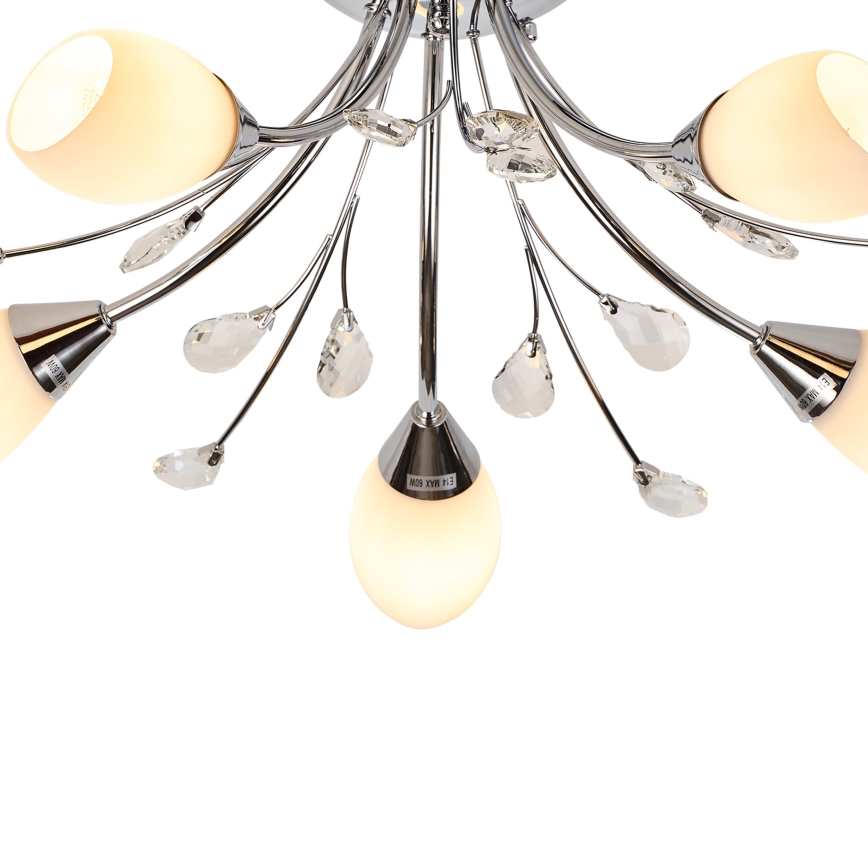Brilagi - Plafonnier MEGAPOLIS 5xE14/60W/230V chrome brillant