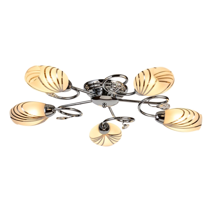 Brilagi - Plafonnier MEGAPOLIS 5xE14/60W/230V chrome brillant