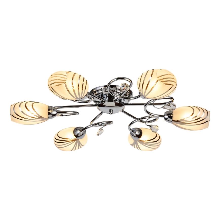 Brilagi - Plafonnier MEGAPOLIS 6xE14/60W/230V chrome brillant