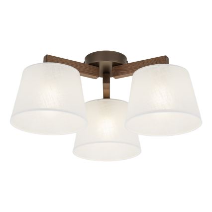 Brilagi - Plafonnier monté en surface LATTE 3xE27/15W/230V pin/blanc