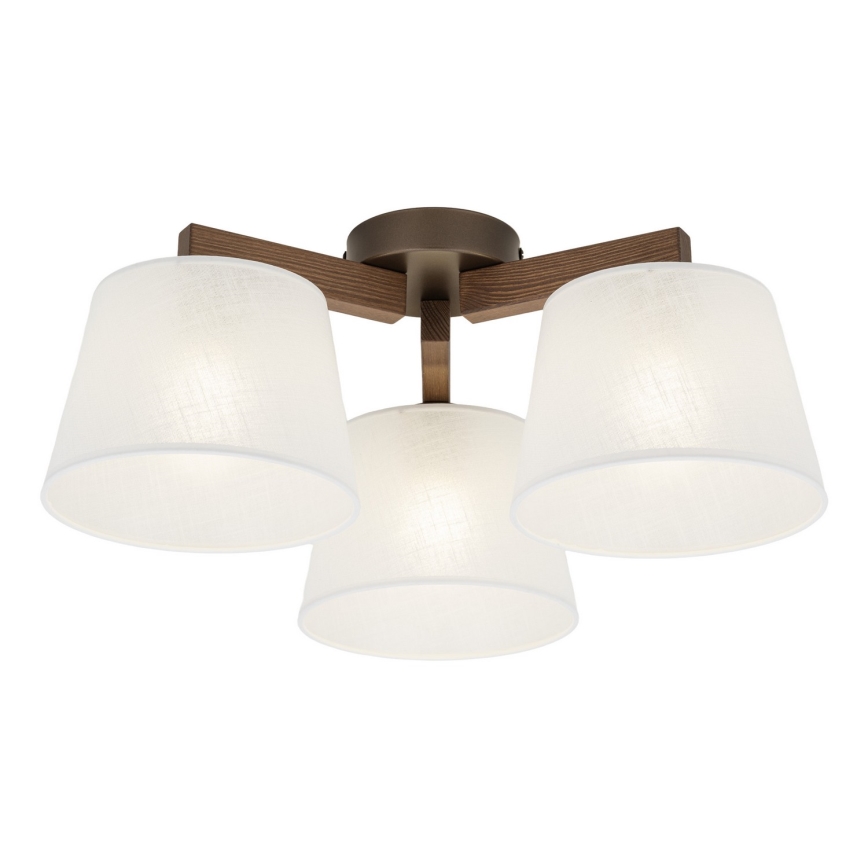 Brilagi - Plafonnier monté en surface LATTE 3xE27/15W/230V pin/blanc